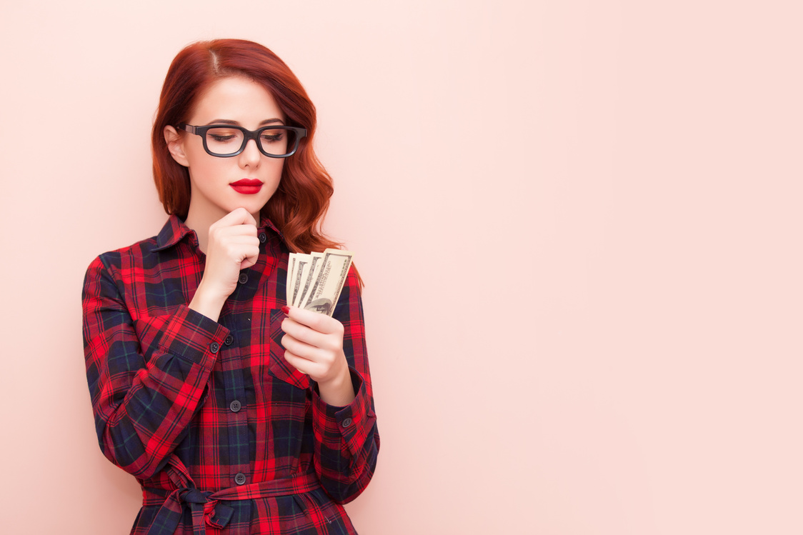 girl with money